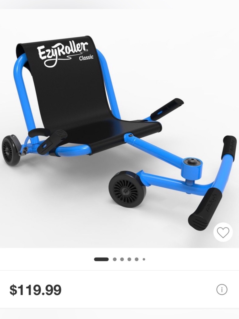 Ezy Roller Classic LED Scooter Bike Blue